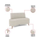 Ver imagem 6 de Sofá 2 Lugares Living 135cm Pé Palito Maraú Bouclê Bege K01 - D'Rossi