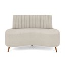 Ver imagem 3 de Sofá 2 Lugares Living 135cm Pé Palito Maraú Bouclê Bege K01 - D'Rossi
