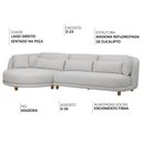 Ver imagem 3 de Sofá 05 Lugares 330cm Arizona com Chaise Direito Bouclé Cinza Claro - Nexta Casa