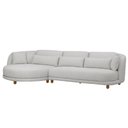 Ver imagem 1 de Sofá 05 Lugares 330cm Arizona com Chaise Direito Bouclé Cinza Claro - Nexta Casa