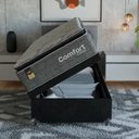 Ver imagem 6 de Cama Box Baú Solteiro + Colchão Comfort Class Pillow Top Cinza/suede Preto