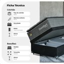 Ver imagem 3 de Cama Box Baú Solteiro + Colchão Comfort Class Pillow Top Cinza/suede Preto