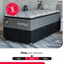 Ver imagem 5 de Cama Box Baú Solteiro + Colchão Comfort Class Pillow Top Cinza/suede Preto