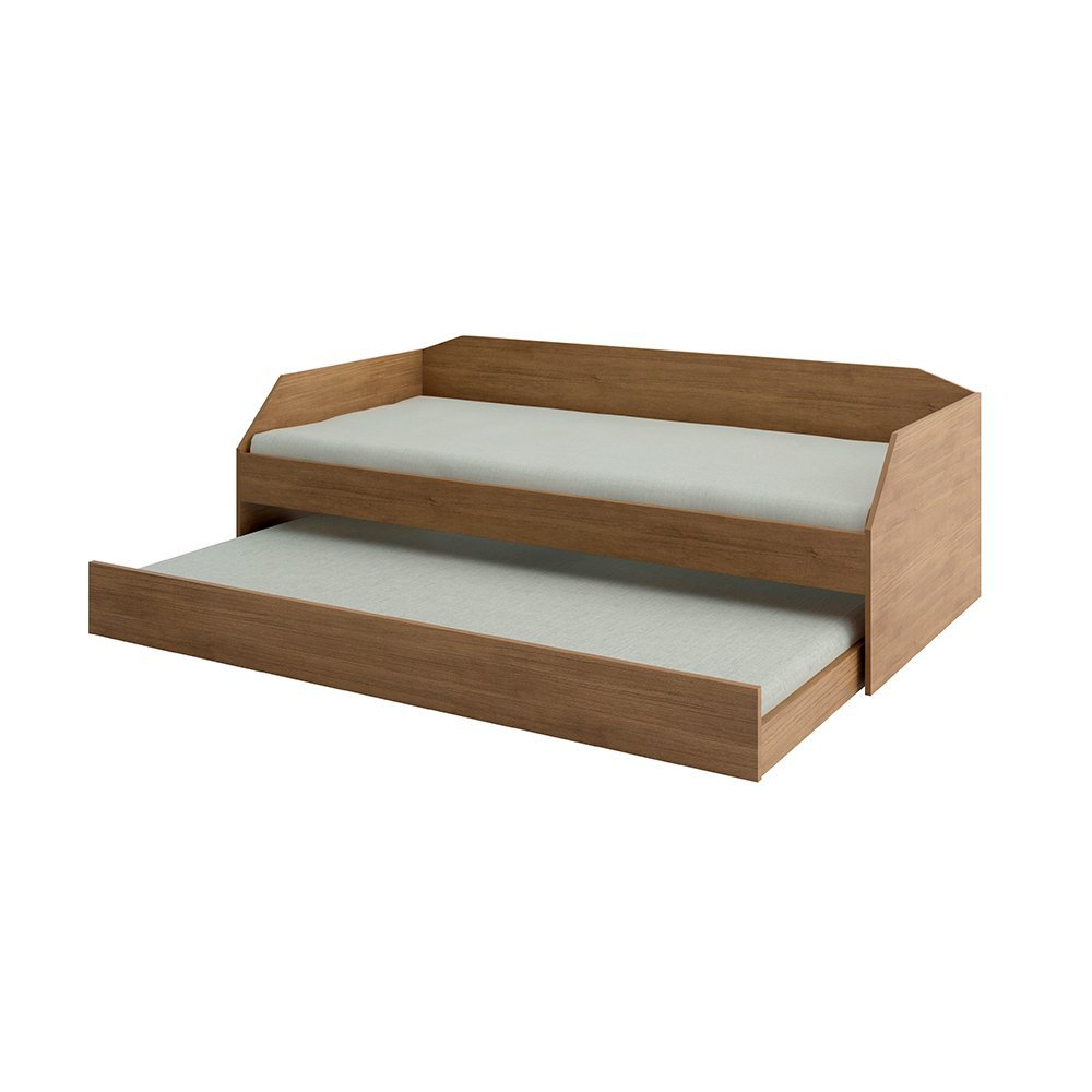 Bicama Solteiro Duo Luxo com Cama Auxiliar em Mdf Premium Amendoa - 5