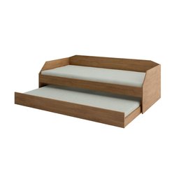 Bicama Solteiro Duo Luxo com Cama Auxiliar em Mdf Premium Amendoa - 5