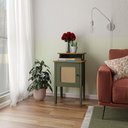 Ver imagem 1 de Mesa de Apoio Ponto Nobre Retangular MDF 43cm Menta Carvalho