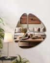 Ver imagem 1 de Espelho Decorativo Orgânico 10 com Moldura Lâmina de Madeira