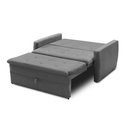 Sofá Cama Jade 1,36m Suede Cinza Adonai Estofados - 2