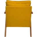 Ver imagem 4 de Kit 2 Poltronas Decorativa Shine Pé Castanho - Mostarda Suede