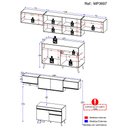 Ver imagem 5 de Armário de Cozinha Compacta 4 peças MP3697.964 Veneza Branco