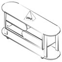 Ver imagem 4 de Rack Bancada para Tv 65 Pol 150 Cm 4617 Cedro Off White Arly