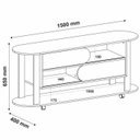 Ver imagem 3 de Rack Bancada para Tv 65 Pol 150 Cm 4617 Cedro Off White Arly
