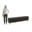 Ver imagem 4 de Rack Kappesberg 3 Portas Preto Fosco 218 Cm