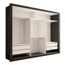 Ver imagem 6 de Guarda-roupa Casal Carol 3 Portas de Correr com Espelho 4 Gavetas Preto - Panorama Móveis