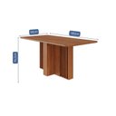 Ver imagem 2 de Mesa para Sala de Jantar Isadora 1,80 s/Vidro Marrom/Cinamomo