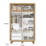 Guarda Roupa Infantil com 2 Portas de Correr Flora 5085 Branco Acetinado Qmovi - 2