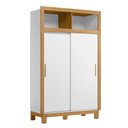 Ver imagem 3 de Guarda Roupa Infantil com 2 Portas de Correr Flora 5085 Branco Acetinado Qmovi