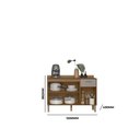 Ver imagem 3 de Balcão Cozinha Paolla 120cm 3 Portas 1 Gaveta Ipê/fendy - Nicioli