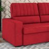 Sofá Retrátil e reclinável Besthouse Napoli 3 lugares em tecido Veludo – Vermelho - 4