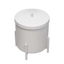 Ver mais imagens de Lixeira Branca Cesto Banheiro 6 Litros Alumínio Suspensa Consultório Level - ÉdeCasaMóveis                                                     