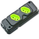Ver imagem 1 de Tomadas Em Barra Robust 2T 2P+T 20A Preto Com Verde - 28310200117 - FIOLUX TOMADA BARRA 2T 2P+T 20A 