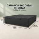 Ver imagem 2 de Base Box Baú Padrão Casal Suede 1,38x1,88