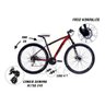 Bicicleta Aro 29 Ecos 24v Cambio Shimano Altus Freios Hidraulico K7 - Preto com Vermelho - 15 - 2