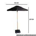 Ver mais imagens de Ombrelone de Madeira Central sem Base:preto