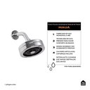 Ver imagem 2 de Ducha Chuveiro Autolimpante Redondo de Parede Mauá Pingoo.casa Cor:prata