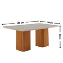 Ver imagem 4 de Mesa de Jantar Eloise 180cm Tampo MDF Vidro Canto Copo com 6 Cadeiras Aline