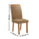 Ver imagem 3 de Mesa de Jantar Eloise 180cm Tampo MDF Vidro Canto Copo com 6 Cadeiras Aline