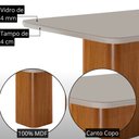 Ver imagem 6 de Mesa de Jantar Eloise 180cm Tampo MDF Vidro Canto Copo com 6 Cadeiras Aline