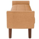 Ver imagem 4 de Puff Recamier Decorativo com Pés em Madeira 140 Cm Itália P05 Bouclê Mostarda - Lyam Decor