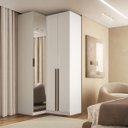 Ver imagem 1 de Guarda Roupa de Canto 3 Portas 1 Espelho Altezza Trend Belmax:branco