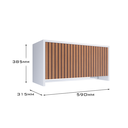 Ver imagem 5 de Armário Suspenso Delta Lavanderia com Cabideiro e Porta - Branco/ripado