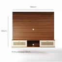 Ver imagem 2 de Painel para Tv até 75 Polegadas San Antonio 2 Portas - Cinamomo / Off White