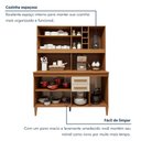 Ver imagem 6 de Kit Cozinha Compacta Toronto 7 Portas 2 Gavetas MDP 153cm Off White Kaiki Móveis