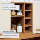 Ver imagem 2 de Kit Cozinha Compacta Toronto 7 Portas 2 Gavetas MDP 153cm Off White Kaiki Móveis