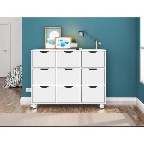 Nicho Organizador com 9 Gavetas Branco
