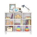 Ver imagem 2 de Nicho Organizador Infantil Livreiro Multiuso com 9 Gavetas e Rodízios 108cm Doce Sonho Colorido/Bran