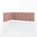 Ver imagem 5 de Conjunto Cabeceira Painel Estofada para Cama de Solteiro - Rosê