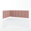 Ver imagem 4 de Conjunto Cabeceira Painel Estofada para Cama de Solteiro - Rosê