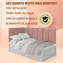 Ver imagem 6 de Conjunto Cabeceira Painel Estofada para Cama de Solteiro - Rosê