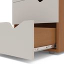 Ver imagem 4 de Mesa de Cabeceira 3 Gavetas Porto Creme e Freijó Politorno
