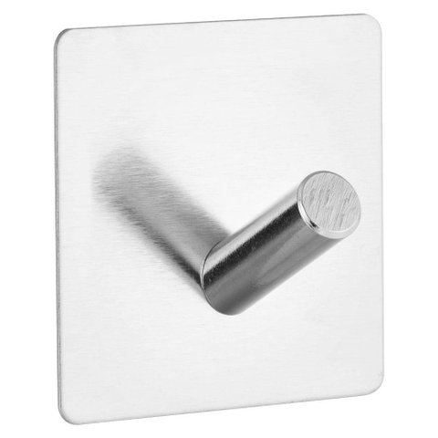 Gancho de Parede Auto Adesivo Inox Kit 2 Peças 5,5cm