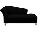 Ver imagem 1 de Divã Recamier Sofá Helena 180 cm – Tecido Suede:Suede Preto