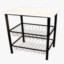 Ver imagem 1 de Mesa para Microondas 55 Cm com 2 Cestos Moura