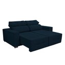 Ver imagem 4 de Sofá Retrátil Reclinável 2 Lugares Manoela para Sala de Estar Pé Palito Suede Azul Marinho - Ninho D