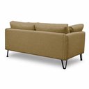 Ver imagem 7 de Sofá Sala de Estar Atena Fixo Pés de Ferro 214cm 3 Lugares Bouclê Bege M1 - Monari Design