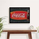 Ver imagem 2 de Quadro Coca-Cola Classic 33x24cm - com vidro:Madeira preta